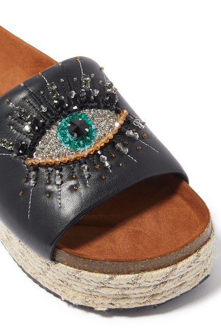 Kensington Eye 40 Leather Platform Sandals